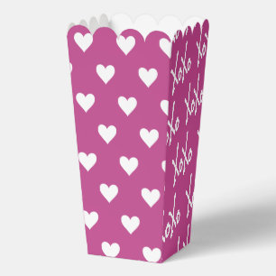 Herzen XOXO Muster Magenta Hot Pink und Weiß Geschenkschachtel