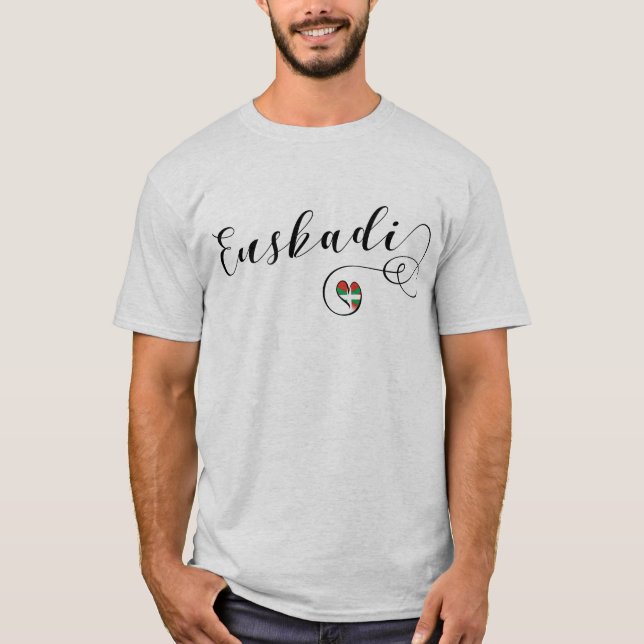 Herzenflagge Euskadi, Baskenland T-Shirt (Vorderseite)