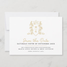 Herzenkrone Wappen Weißgold Foto Hochzeit Save The Date