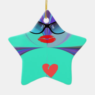 Herzens-Selfie Keramikornament