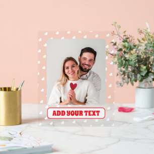 Herzens Valentinstag Modernes Liebesmuster Foto Acrylschild