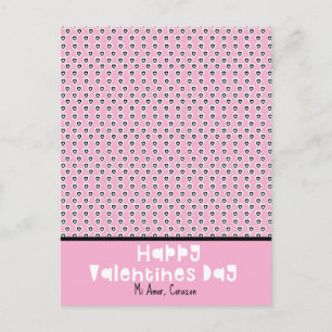 Herzens Valentinstag Muster Namens Postkarte