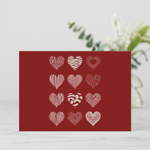 Herzens Valentinstag Neun Herzen Valentinsliebe Einladung