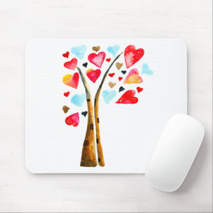 Herzensbaum whimsvolles Valentins Mousepad