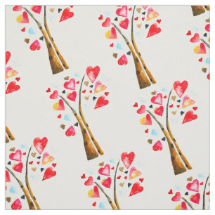 Herzensbaum whimsvolles Valentinsgeschenk Stoff