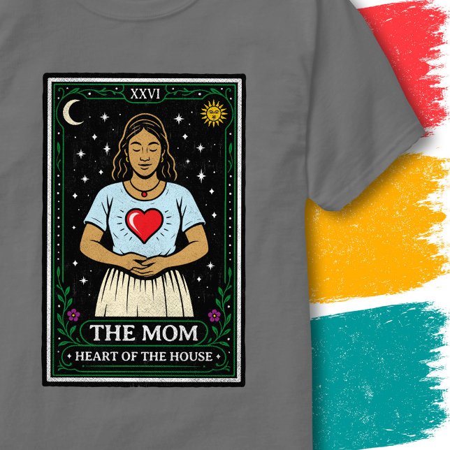 Herzensblumen der Mutter Tarot-Stil Mama T-Shirt (Von Creator hochgeladen)