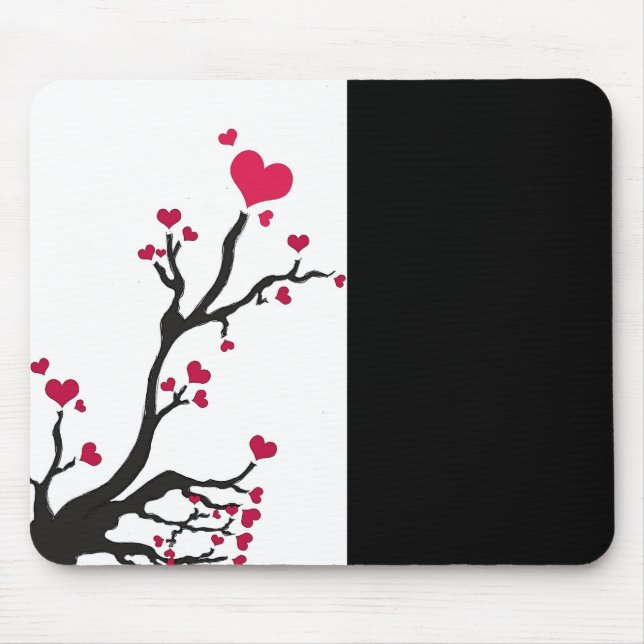 Herzenschwarz Mousepad (Vorne)
