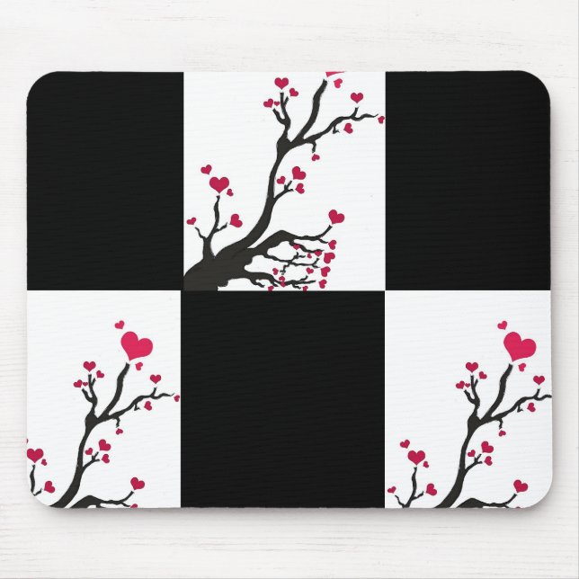 Herzenschwarz Mousepad (Vorne)