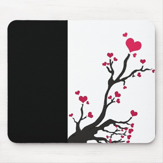 Herzenschwarz Mousepad (Vorne)