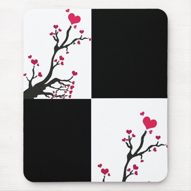 Herzenschwarz Mousepad (Vorne)