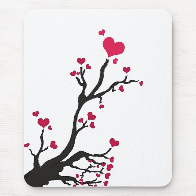 Herzenschwarz Mousepad (Vorne)