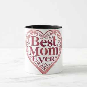 Herzenscroll Beste Mama je Muttertag Tasse