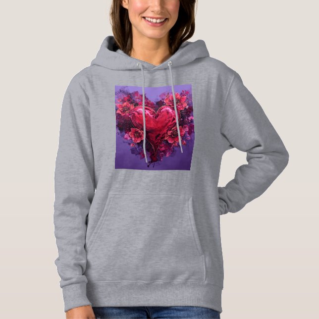 Herzenskoller Blüte Hoodie (Vorderseite)