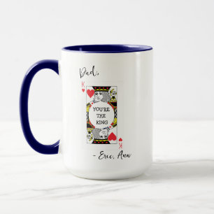 Herzenskönig-Vater-Tasse - Vatertags-Fotogeschenk Tasse