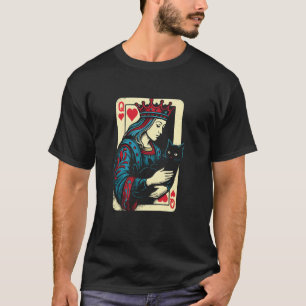 Herzenskönigin Katzenmutter Spielkarte Katzenliebh T-Shirt