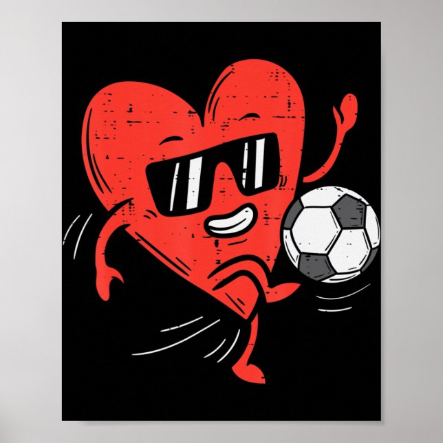 Herzenslust Fußball Valentinstag Football Girls Poster