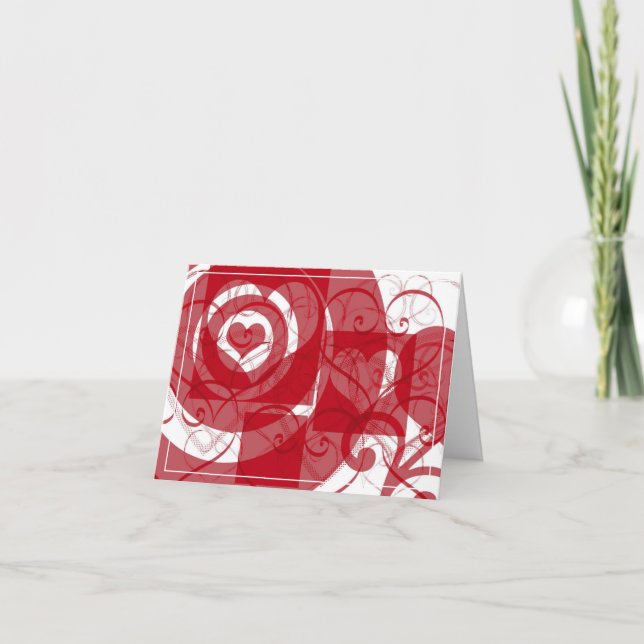 Herzenslust Valentine Feiertagskarte (Vorderseite)