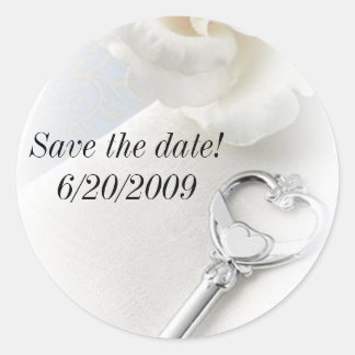 Herzensschlüssel Runder Aufkleber