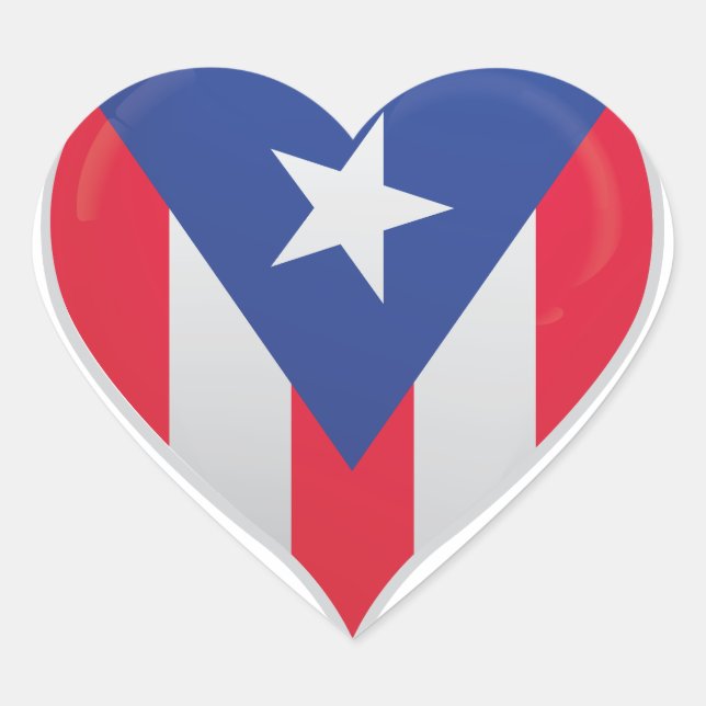 Herzensticker der Liebe Puerto Rico Herz-Aufkleber (Vorderseite)