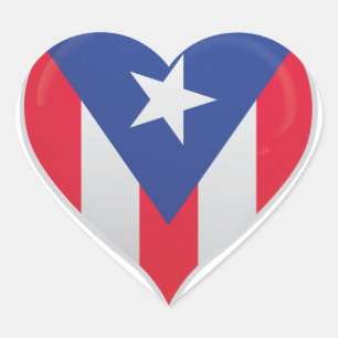 Herzensticker der Liebe Puerto Rico Herz-Aufkleber