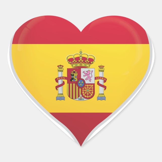 Herzensticker der spanischen Liebe Herz-Aufkleber (Vorderseite)