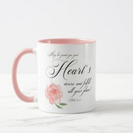 Herzenswunsch Rosa Rose Tasse