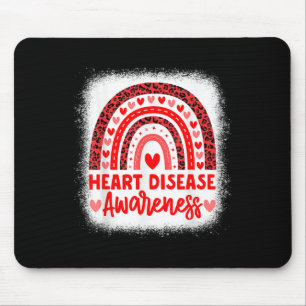 Herzerkrankungen Aufklärung Herzmonat Rainbow Herz Mousepad