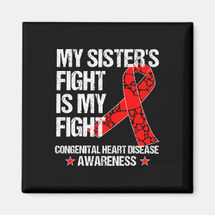 Herzerkrankungen Aufklärung T Shirt Chd Schwester  Magnet