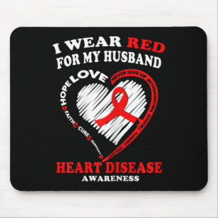 Herzerkrankungen Aufklärung T Shirt - ich trage Ro Mousepad
