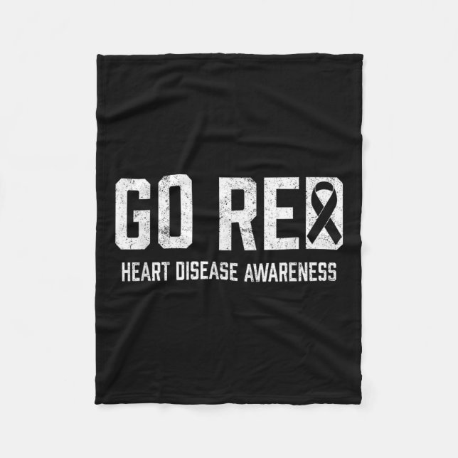 Herzerkrankungen Bewusstseinsbildung Shirt Go Red  Fleecedecke (Vorderseite)