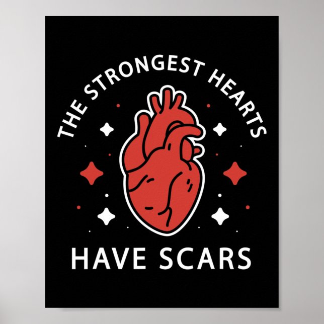 Herzerkrankungen Warrior Chd Bewusstsein Poster (Vorne)