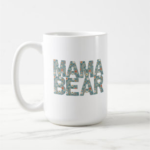 Herzerwärmende Mama-Bär-Ditsy-Blumen Kaffeetasse