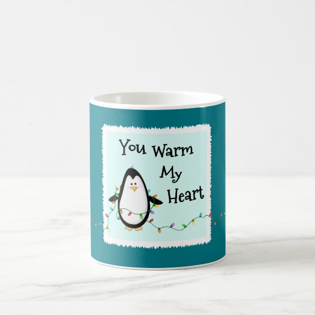 Herzerwärmender Weihnachtsgeschenk-Spaß-Pinguin Kaffeetasse (Mittel)