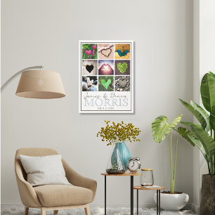 Herzerwärmendes Monogrammfoto Leinwanddruck