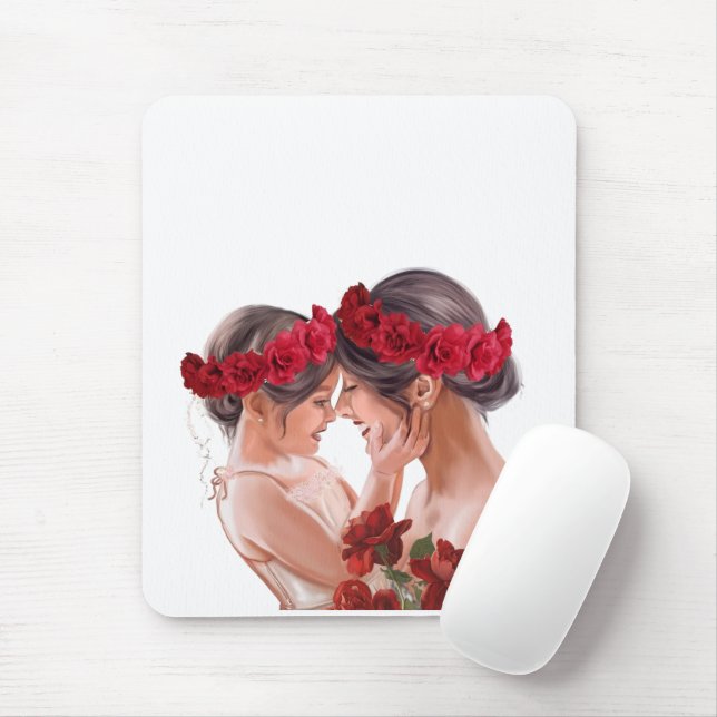 Herzerwärmendes persönliches Blumengeschenk Mousepad (Mit Mouse)