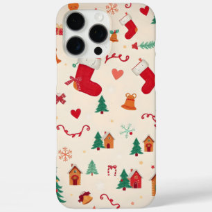 herzerwärmendes Weihnachtsmuster iPhone 16 Pro Max Hülle