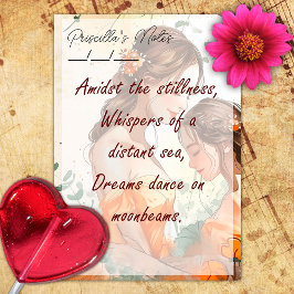 Herzerwärmung Mutter & Tochter 4 Zoll x 6 Zoll Post-it Klebezettel