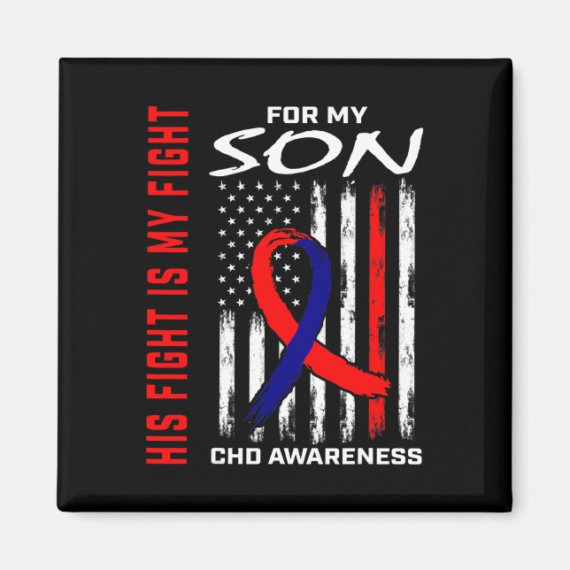 Herzfehler KD Bewusstsein Son US American Flag Magnet (Vorne)