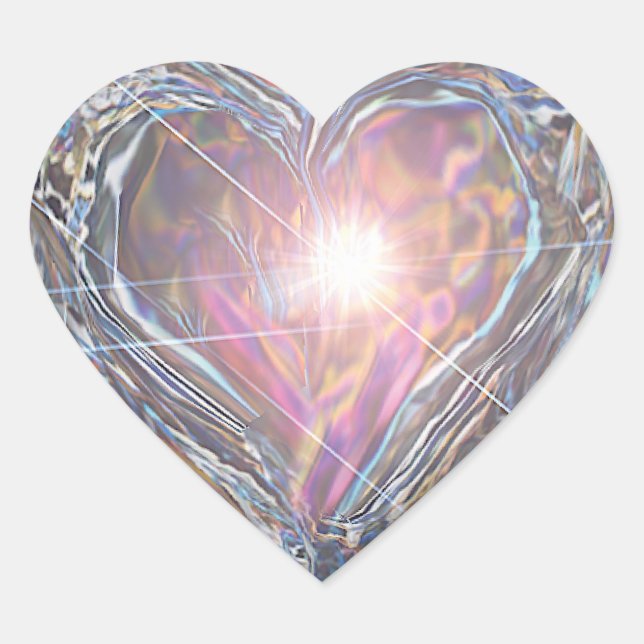 Herzfenster Herz-Aufkleber (Vorderseite)