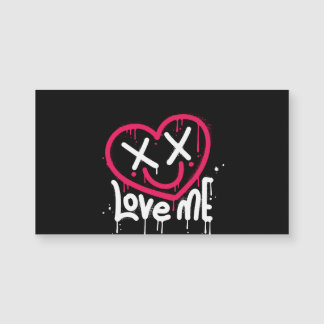 Herzfigur mit toten Augen und Lächeln gesprüht Magnetkarte