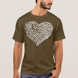 HerzFingerabdruck Weiße Liebe T-Shirt