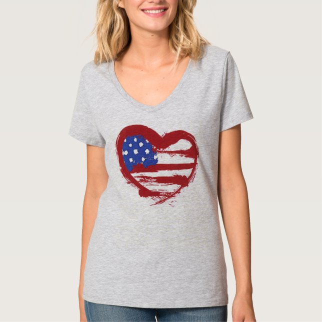 Herzflagge T-Shirt (Vorderseite)