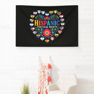 Herzflaggen des National Hispanic Heritage Month Banner