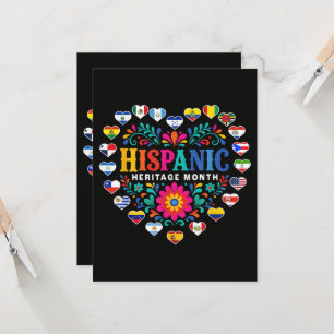 Herzflaggen zum National Hispanic Heritage Month Einladung
