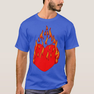 Herzflamme Liebe Feuer Paar Valentinstag Coupl T-Shirt