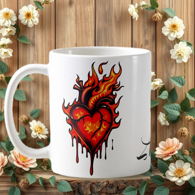 Herzflammen. Kaffeetasse (Von Creator hochgeladen)