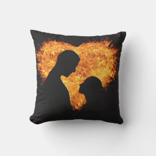 Herzflammende Valentine's Day Square Throw Kissen Für Draußen