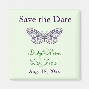Herzflattern Save-the-Date-Magnet (grün) Magnet
