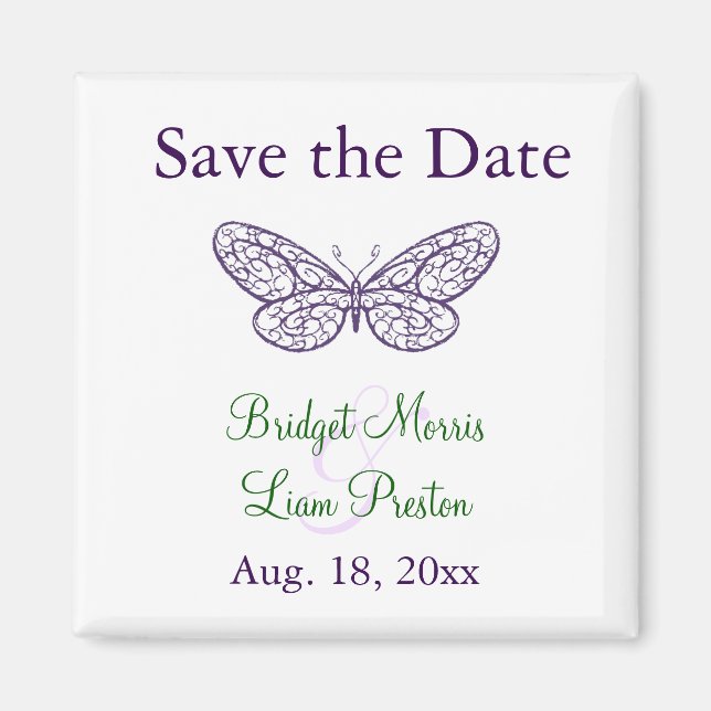 Herzflattern Save-the-Date-Magnet Magnet (Vorne)