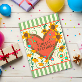 Herzfloral Daisy Fun Geburtstag Inspirivity Karte